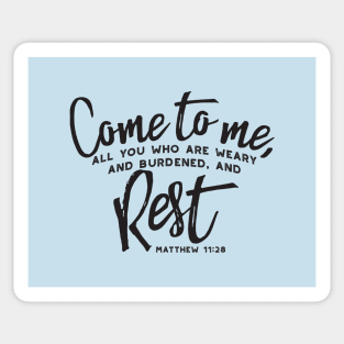 Matthew 11 Encouraging Bible Verse Sticker